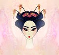 Beautiful geisha Portrait