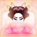 Beautiful geisha Portrait