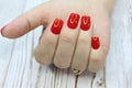 beautiful gel lacquer manicure Royalty Free Stock Photo