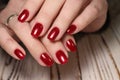 beautiful gel lacquer manicure Royalty Free Stock Photo
