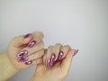 beautiful gel lacquer manicure Royalty Free Stock Photo