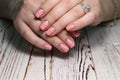 beautiful gel lacquer manicure Royalty Free Stock Photo