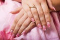 Beautiful gel nails. Royalty Free Stock Photo