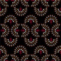 Beautiful Gemetric flowers pattern retro ethnic mood samless vector ,Design for fashion,fabric,web,wallpaper,wrapping and all