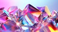 Beautiful gemstones, shiny sparkling trasnparent crystals illustration Royalty Free Stock Photo