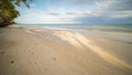 Beautiful gentle nature of the Philippines. The island of Bohol. A beach with sloping cliffs. Anda. Poblacion village. Royalty Free Stock Photo