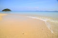 Beautiful gentle wave at tropical beach with clear sky Royalty Free Stock Photo