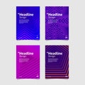 Beautiful geometric gradient flyer set collection Royalty Free Stock Photo