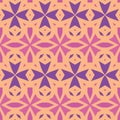 Beautiful geometric mosaic flower vector pattern background..