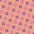 Beautiful geometric mosaic flower vector pattern background .