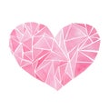 Beautiful geometric precious crystal graphic lovely artistic tender wonderful holiday bright Valentine pink hearts pattern waterco