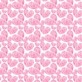 Beautiful geometric precious crystal graphic lovely artistic tender wonderful holiday bright Valentine pink hearts pattern waterco