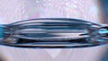 Beautiful geometry with refraction and reflection. Elegant and modern 3D rendering abstract background of cool and clear crystal