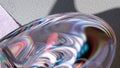 Beautiful geometry with refraction and reflection. Elegant and Modern 3D Rendering Abstract Background of Organic Transparent