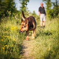 Beautiful German Shepherd Dog outdoors Royalty Free Stock Photo