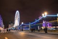 Beautiful giant Ferris Wheel installed in the Tuileries gardens next to the Christmas market