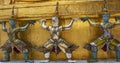 Beautiful Giants guardian under golden pagoda in Wat Pra Kaew
