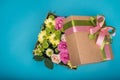 Beautiful gift box with flowers