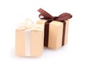 Beautiful gifts with bows Royalty Free Stock Photo