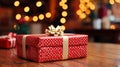 Beautiful gifts for celebrating with golden bokeh