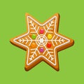 Beautiful gingerbread. Christmas gingerbread star.