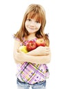 Beautiful girl with apple