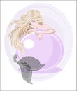 Mermaid with a pearl Royalty Free Stock Photo