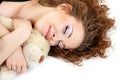 Beautiful girl close up sleeping Royalty Free Stock Photo