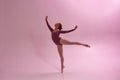 Beautiful girl dancing ballet dance in studio Royalty Free Stock Photo