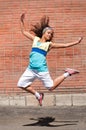 Beautiful girl dancing hip-hop Royalty Free Stock Photo