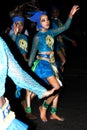 A beautiful girl dancing Monara natuma (peacock dance) with beautiful costumes.