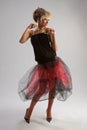 Beautiful girl in diaphanous skirt Royalty Free Stock Photo