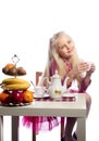 Beautiful girl drinking tea. Royalty Free Stock Photo