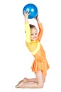 Beautiful girl gymnast with a ball Royalty Free Stock Photo