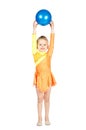 Beautiful girl gymnast with a ball Royalty Free Stock Photo