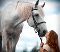 Beautiful girl with horse