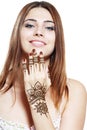 Beautiful girl with mehandi