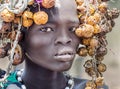 Beautiful girl from Mursi tribe, Ethiopia, Omo Valley