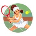 Beautiful girl play tennis