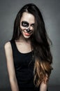 Beautiful girl posing in halloween style