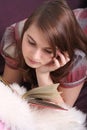 Beautiful girl reading book Royalty Free Stock Photo