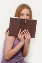 Beautiful girl reading book Royalty Free Stock Photo