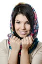 The beautiful girl in a scarf, the Moslem