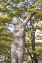 Beautiful girl sculpture in Asukayama park in the Kita district Royalty Free Stock Photo