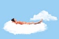 Girl on a cloud Royalty Free Stock Photo