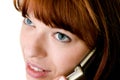 Beautiful girl speaking on cell phone Royalty Free Stock Photo
