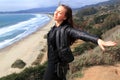 Beautiful girl in the Stinson Beach