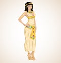 Beautiful girl stylized into Cleopatra