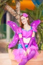 The beautiful girl in a suit of the fairy. Royalty Free Stock Photo