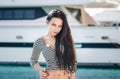 Beautiful girl summer portrait with long hair